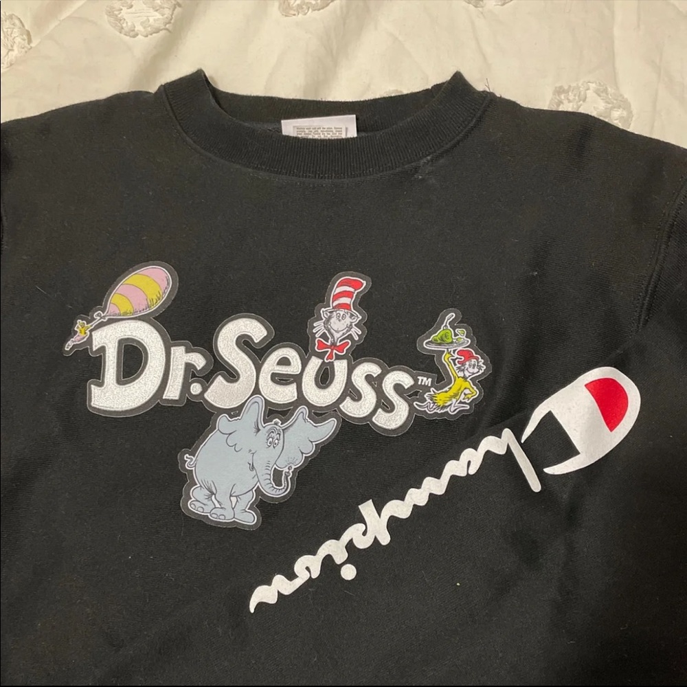 Dr. Seuss x Champion cropped sweatshirt